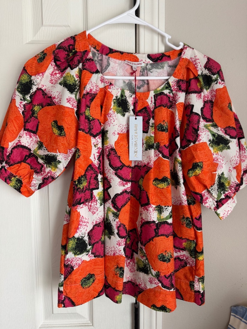 NWT FRANCES VALENTINE ZONDA TOP IN WARHOL FLOWER